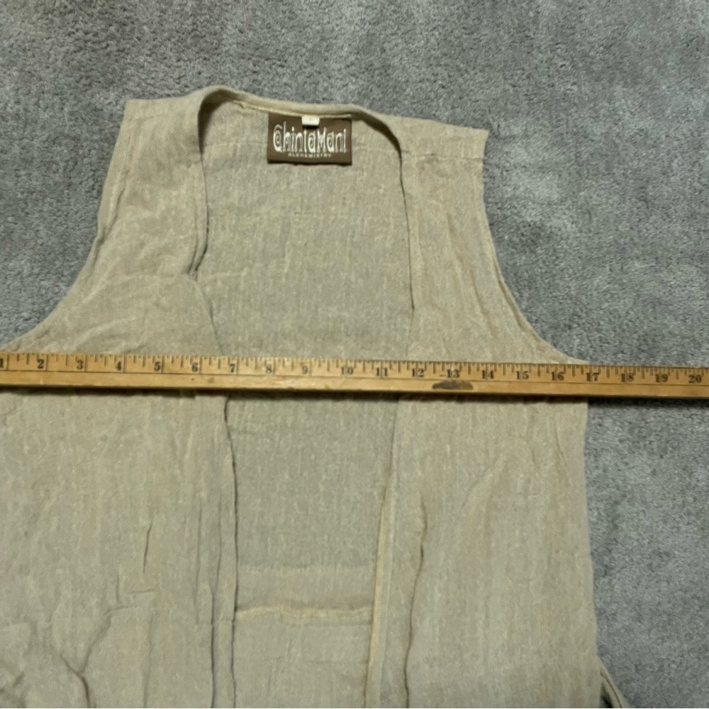 Chinta Mani Alchemi Tunic Womens Small 100% Cotton Beige Bohemian - Picture 12 of 15